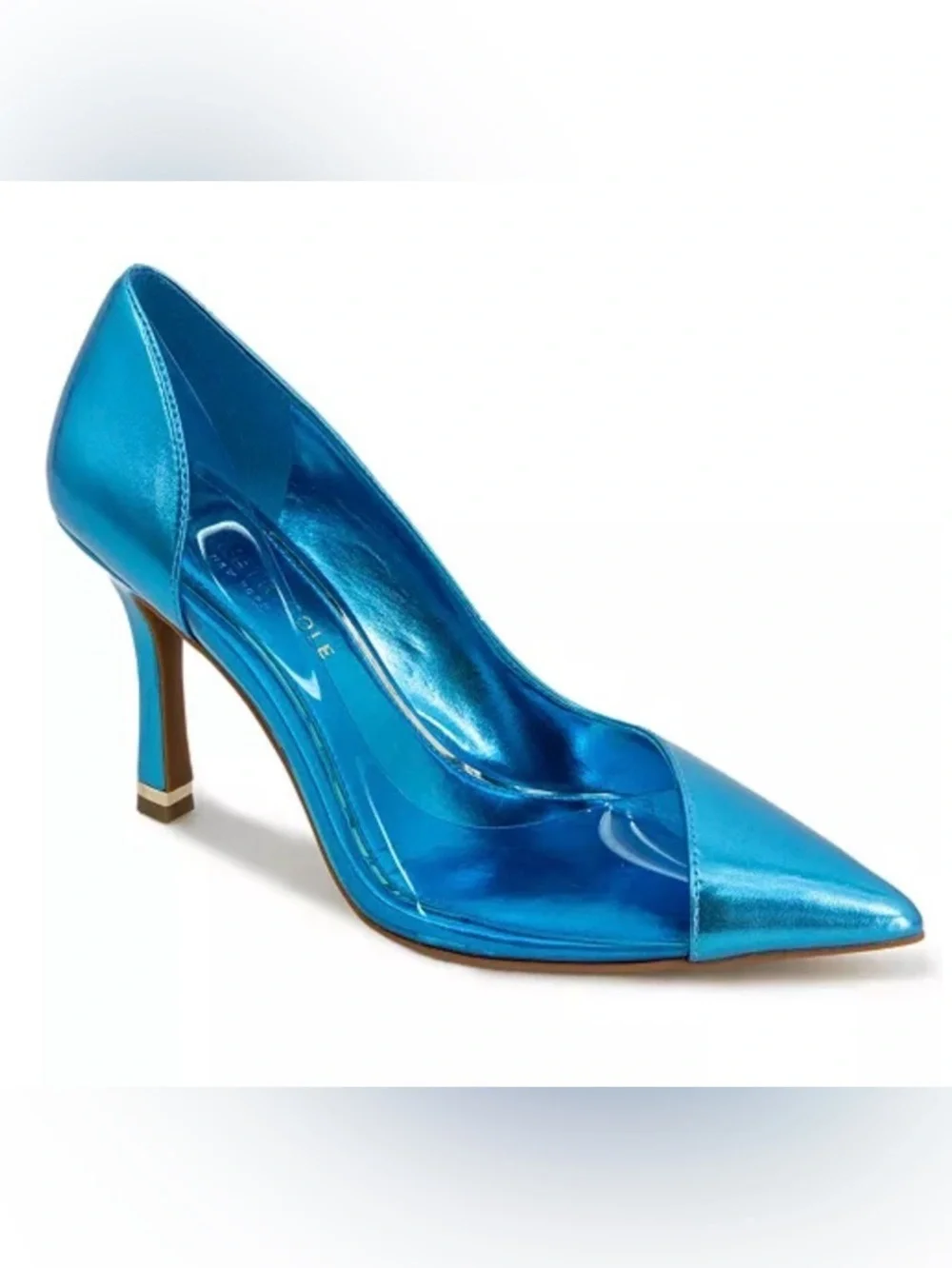 Kenneth Cole Metallic Teal-Blue Pointed-Toe Pumps